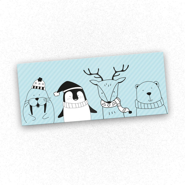 Dosen-Sticker: Wintertiere